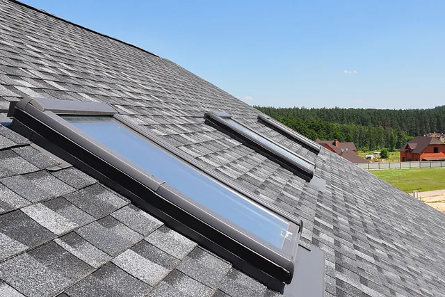 Windows and lead work on a domestic roof